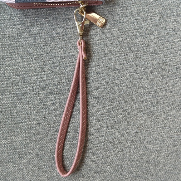 Pink & Black Checkered MKF Wallet, NWOT - Picture 4 of 4